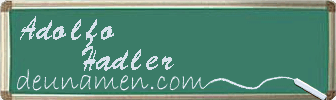 Adolfo Hadler Visitenkarte